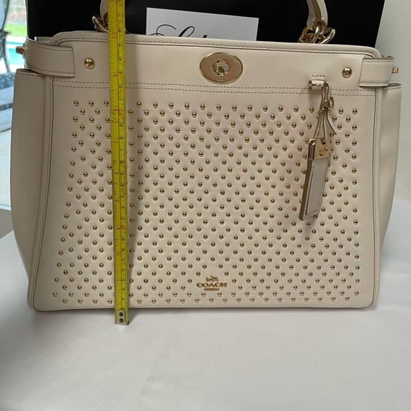 Coach white leather handbag new no tags - Picture 11 of 13